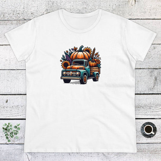 Womens T-Shirt - Pumpkin Truck!