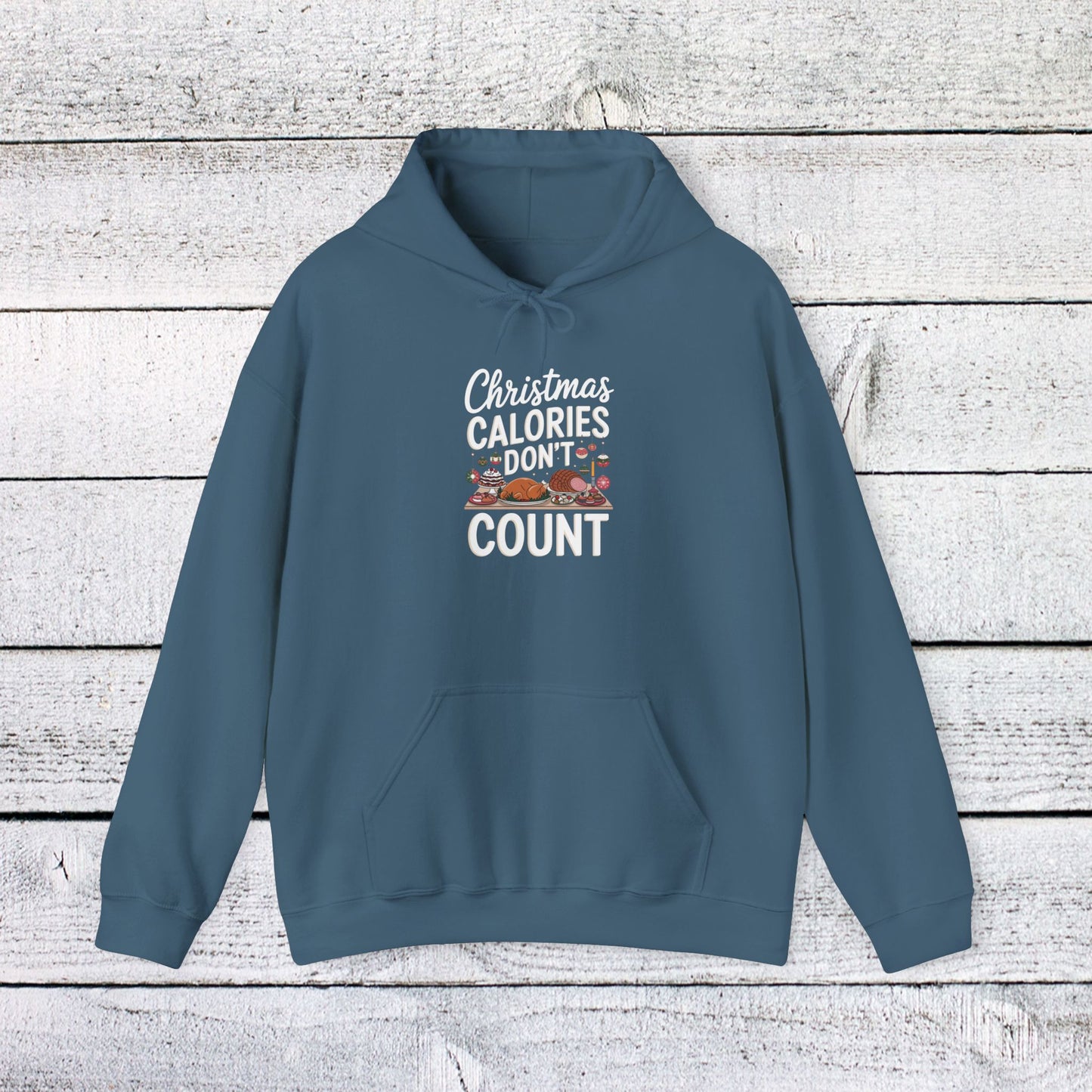 men's and women's christmas sweatshirt. christmas calories don't count. unisex christmas sweatshirt.