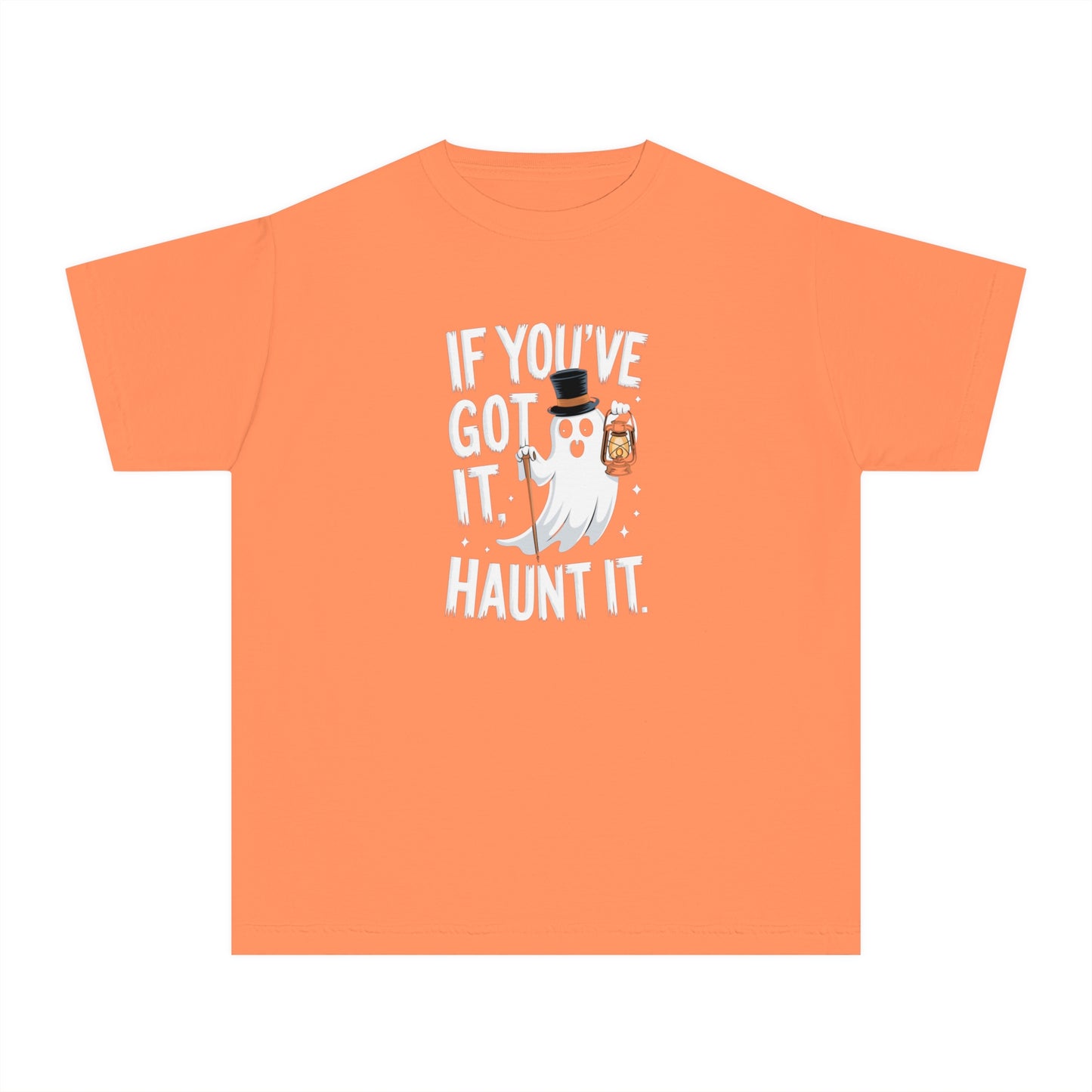 youth t-shirt, youth halloween t-shirt, if you've got it haunt it!