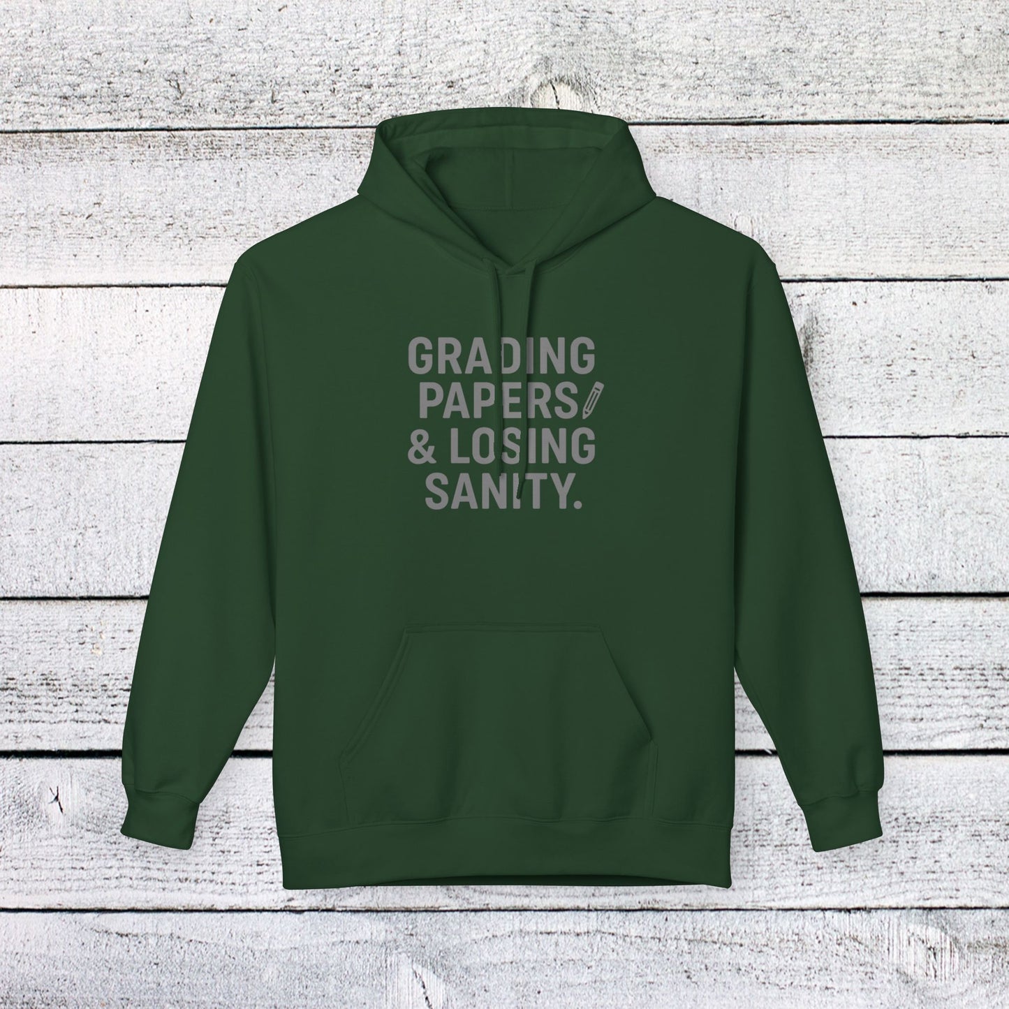 unisex softstyle hoodie - grading papers & losing sanity design. teachers with attitude.