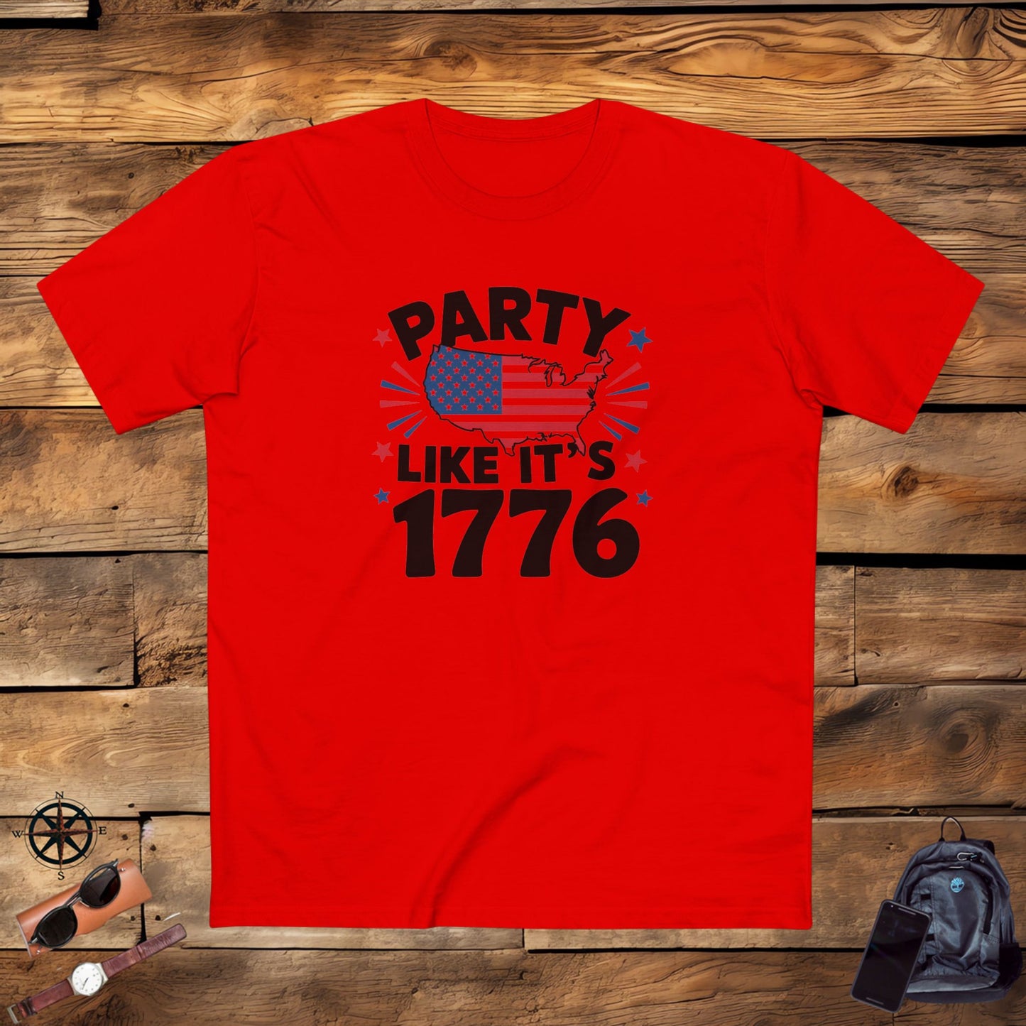 men's t-shirt, men's tee, funny gift, election, united states, party like its 1776