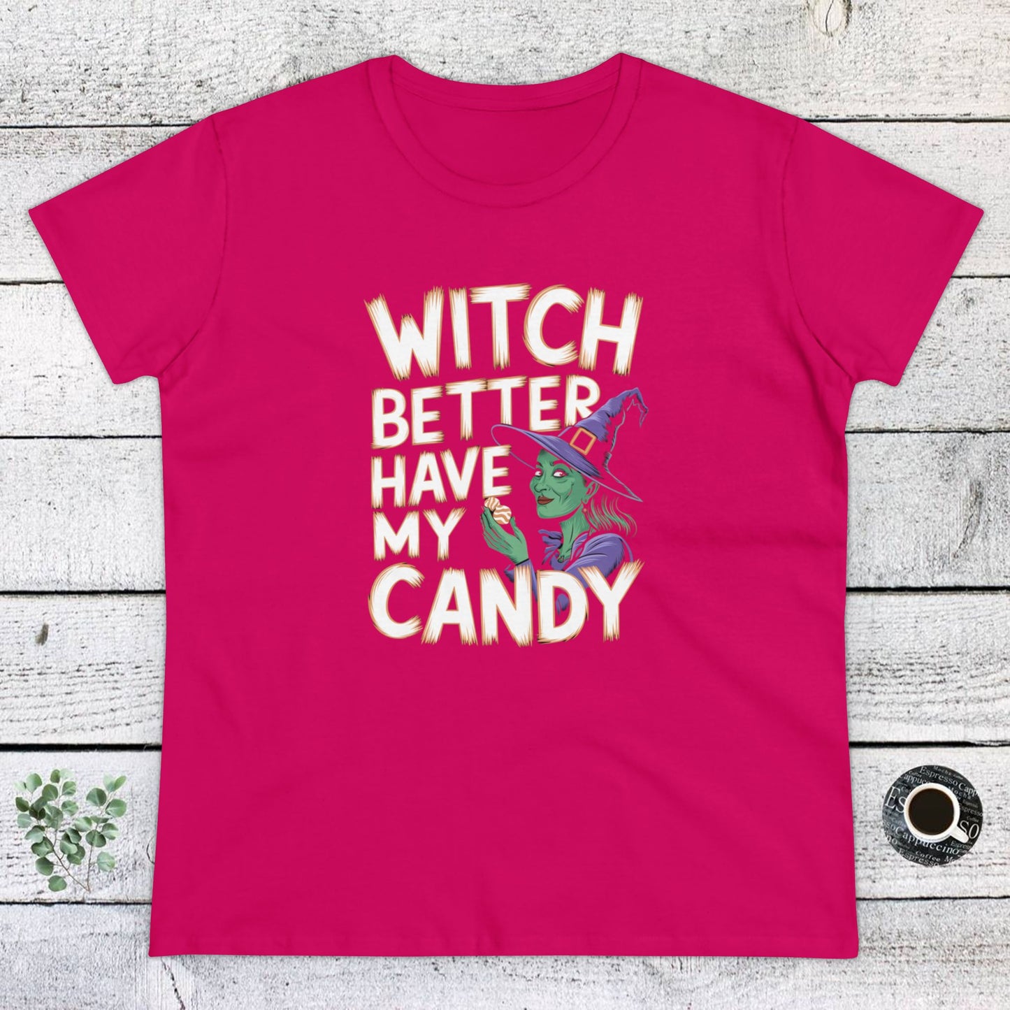 women's t-shirt, women's tee, women's halloween, funny gift, witch!