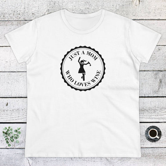 Womens T-Shirt - Mom Loves Wine