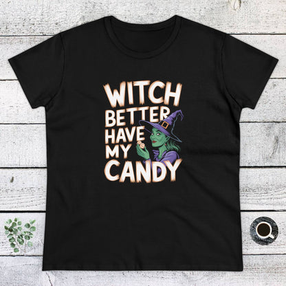 Women's T-Shirt, women's Tee, Women's Halloween, Funny Gift, Witch!