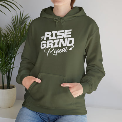 Unisex Heavy Blend™ Hooded Sweatshirt - Rise, Grind, Repeat - Hustle Daily Motivation