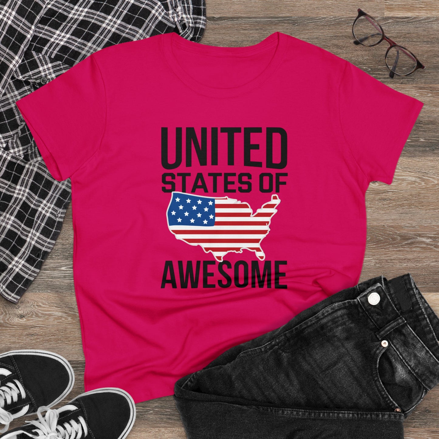 women's t-shirt, women's tee, funny gift, united states of awesome!