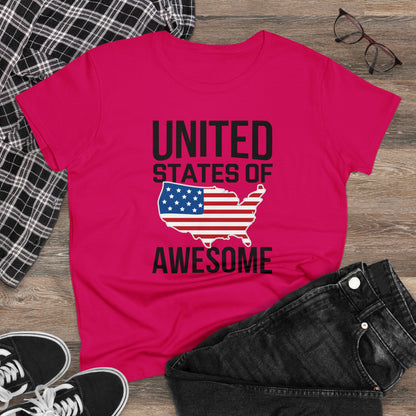 Women's T-Shirt, Women's Tee, Funny Gift, United States of Awesome!