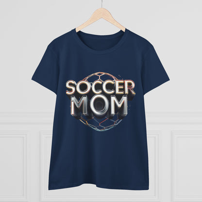 Stylish Women's Cotton Tee for Soccer Moms