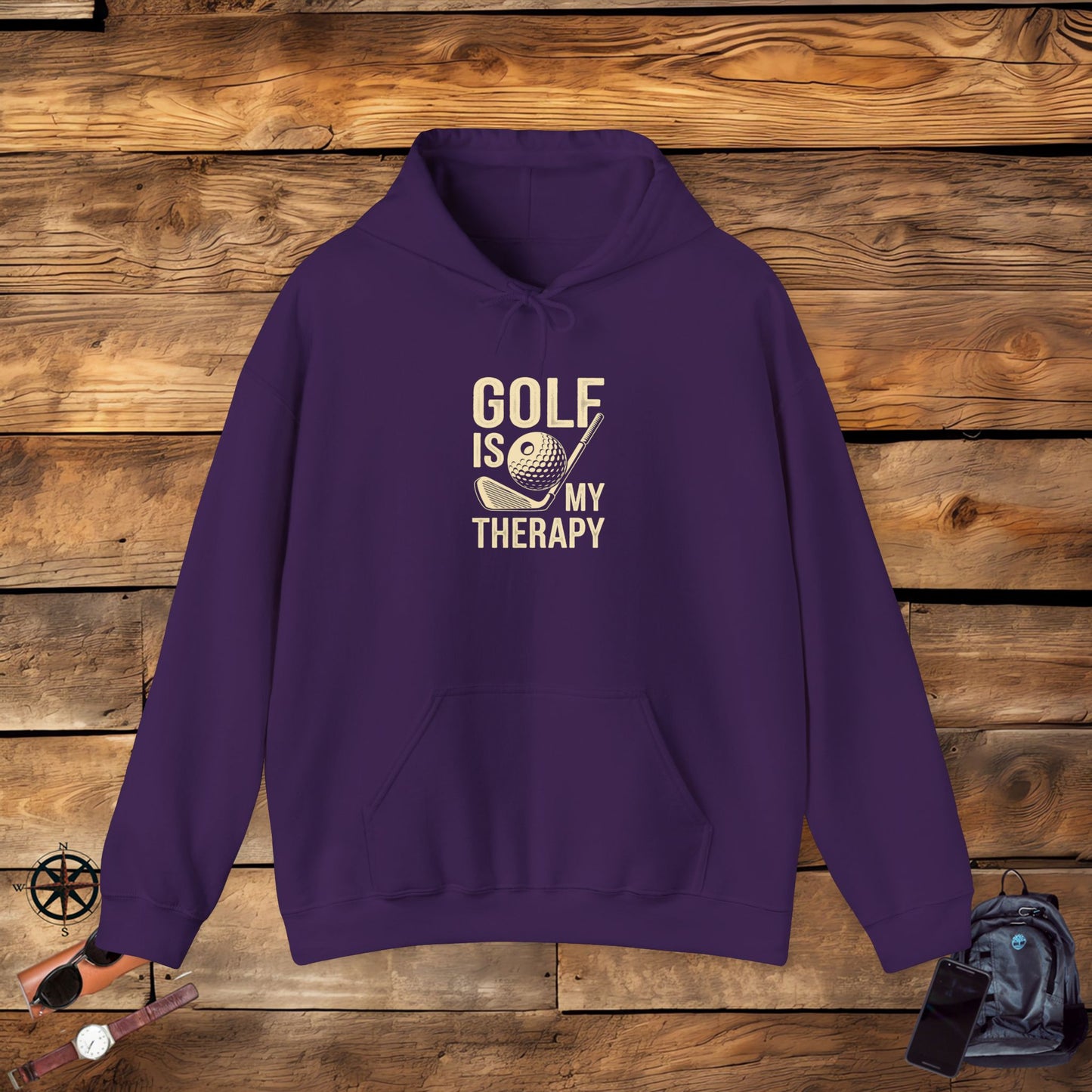 men & women golf sweatshirt: golf is my therapy. unisex sweatshirt.