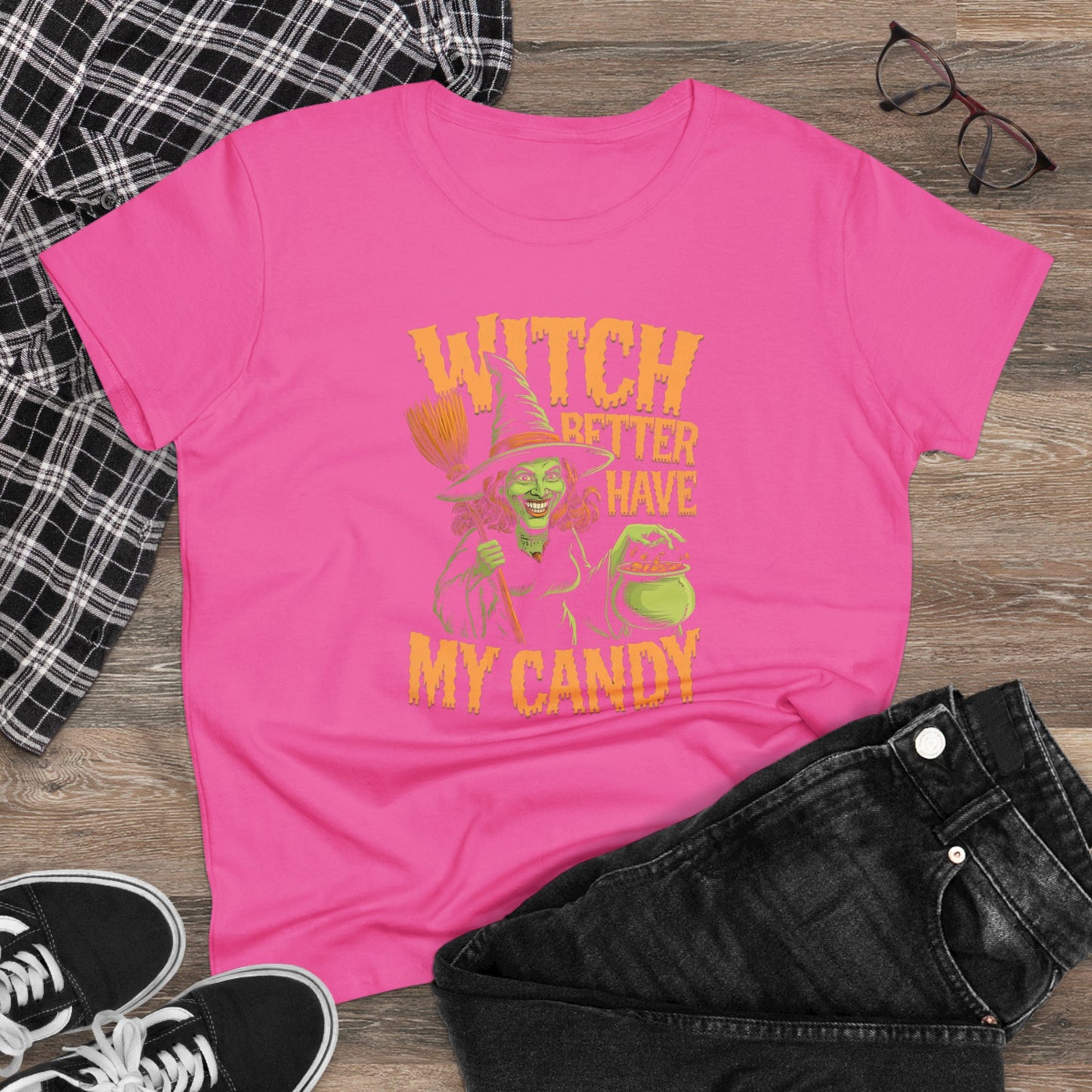 women's t-shirt, women's tee, women's halloween, witch better have my candy!