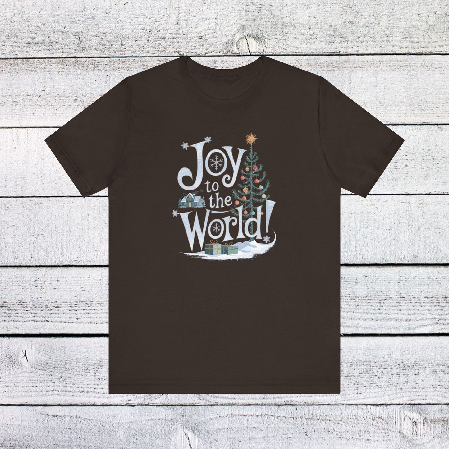 men & women christmas t-shirt: joy to the world! unisex christmas t-shirt.