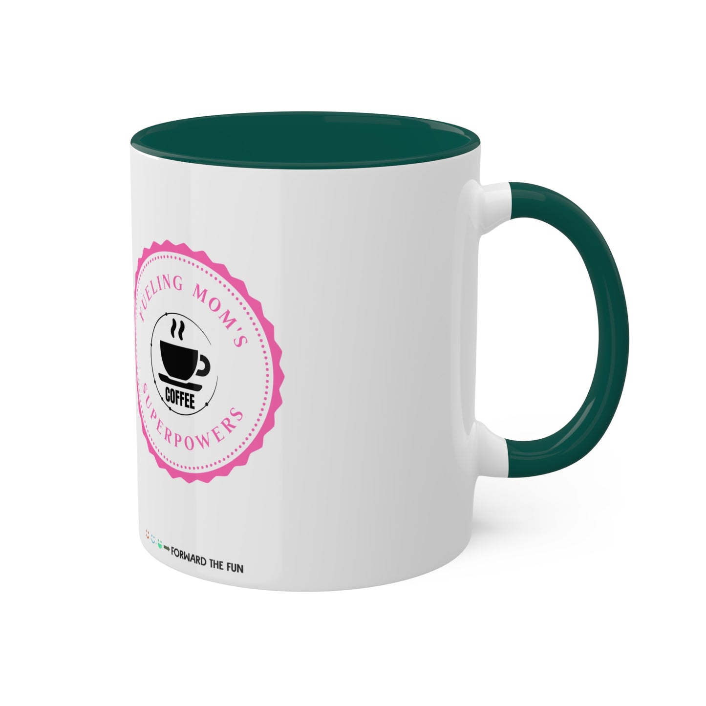 colorful 11oz mug - mom's superpowers