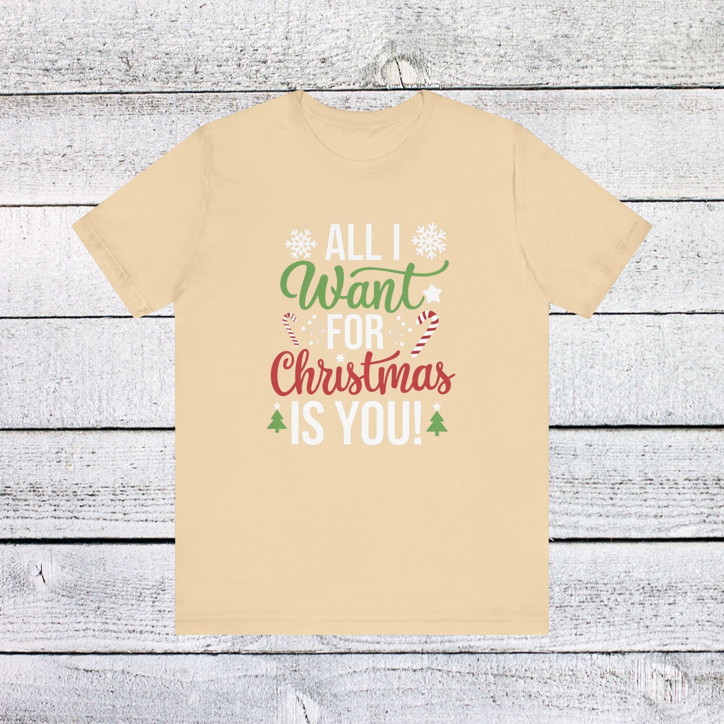 men & women christmas t-shirt. all i want for christmas is you. unisex christmas t-shirt.