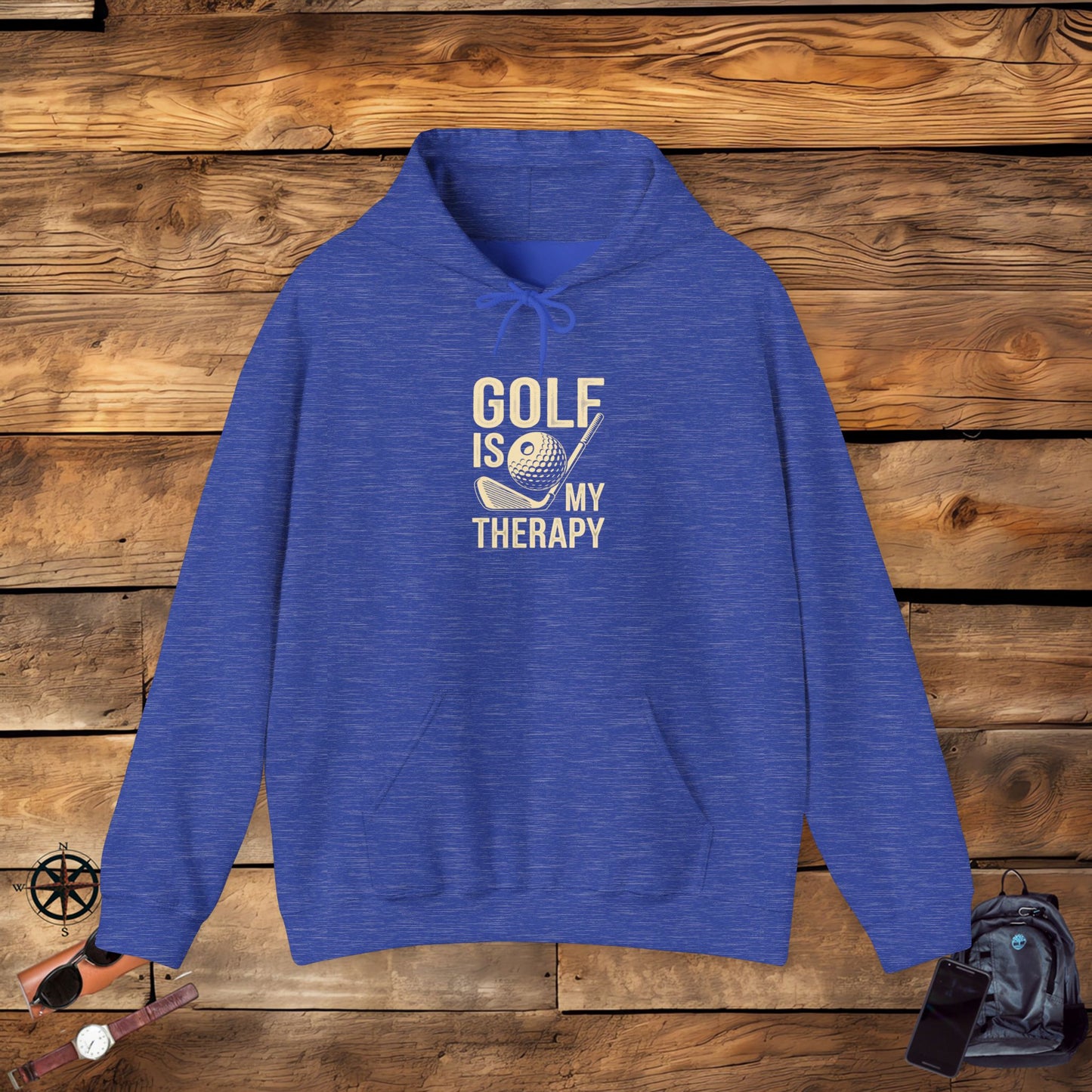 men & women golf sweatshirt: golf is my therapy. unisex sweatshirt.