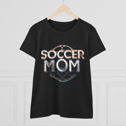 Stylish Women's Cotton Tee for Soccer Moms