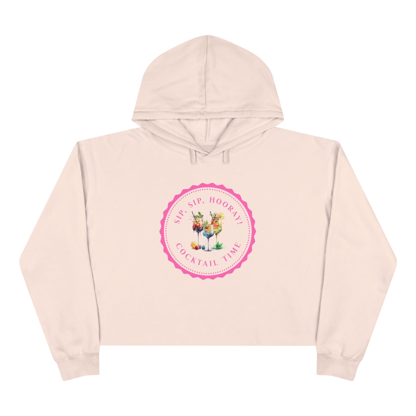 women's hoodie - sip, sip, hooray!