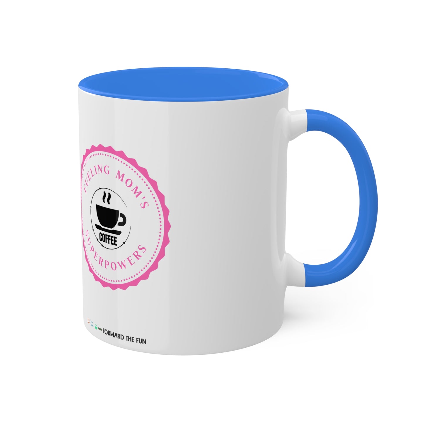 colorful 11oz mug - mom's superpowers