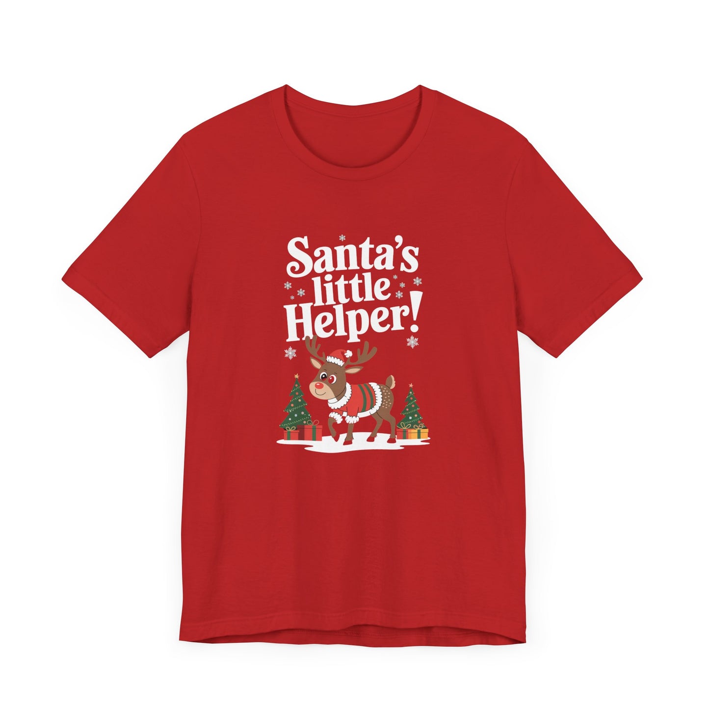 men & women christmas t-shirt. santa's little helper! unisex christmas t-shirt.