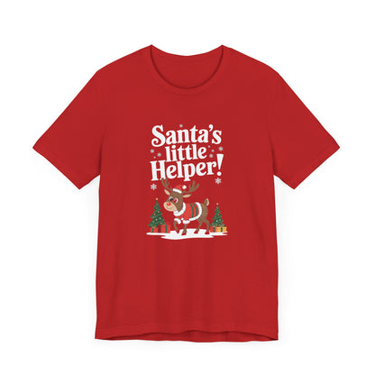 Men & Women Christmas T-Shirt. Santa's Little Helper! Unisex Christmas T-Shirt.