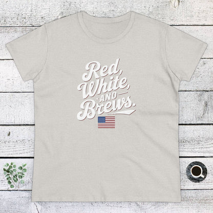 Women's T-Shirts, Women's Tee, Funny Gift, Red Wine and Brews!