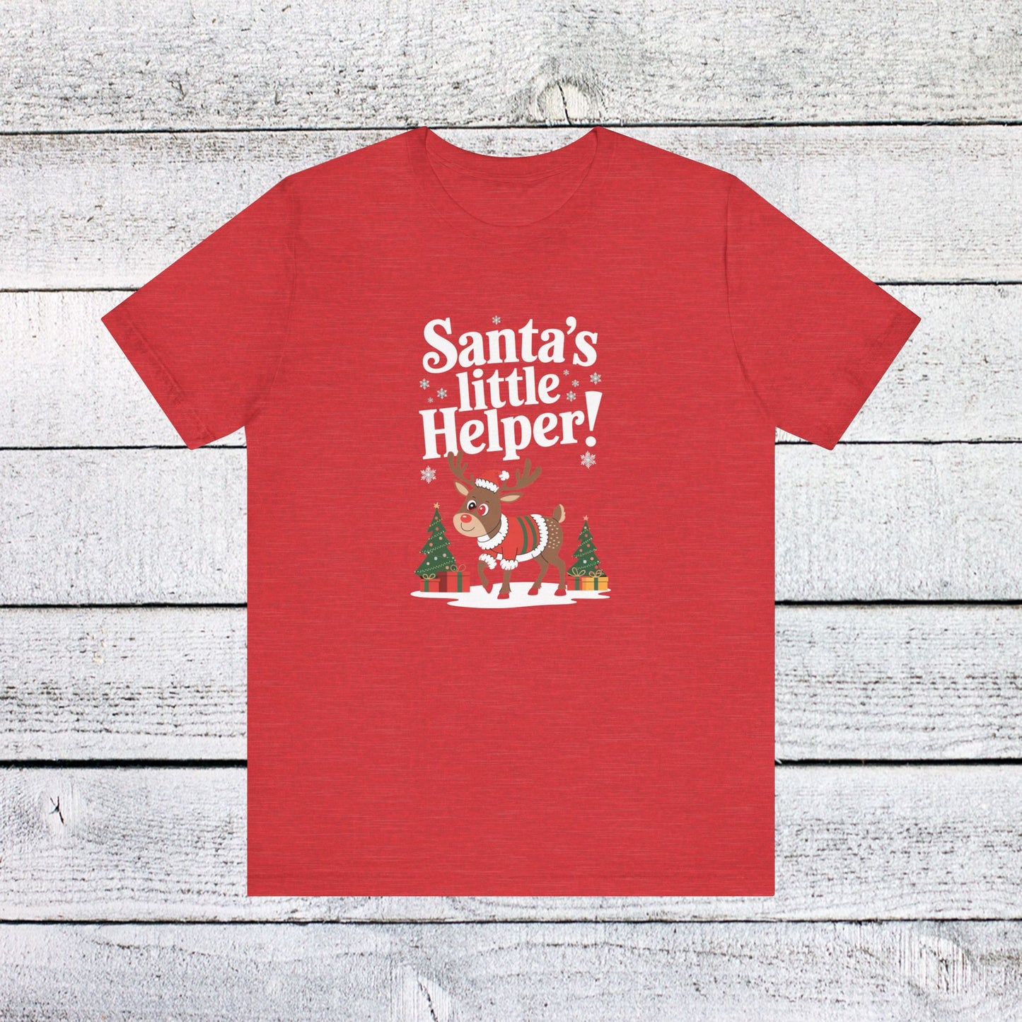 men & women christmas t-shirt. santa's little helper! unisex christmas t-shirt.