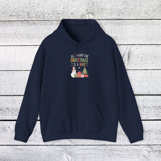 Christmas Hoodie All I Want for Christmas is a Nap Unisex Sweatshirt