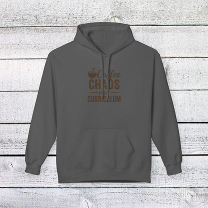 Unisex Softstyle Hoodie - Coffee, Chaos, and Curriculum Design. Teachers with Attitude.