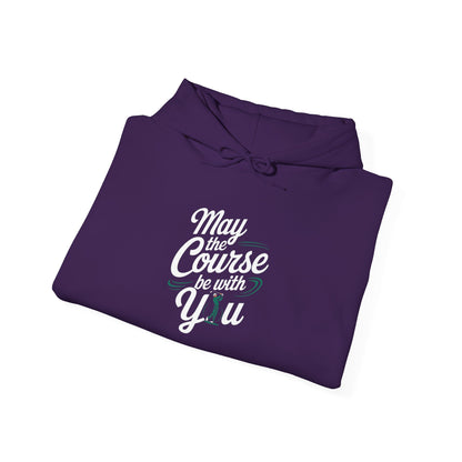 Men & Women Golf Sweatshirt: May the course be with you. Unisex Sweatshirt.