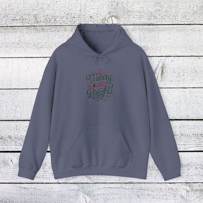 Men's and Women's Christmas Sweatshirt. Merry & Bright. Unisex Christmas Sweatshirt.