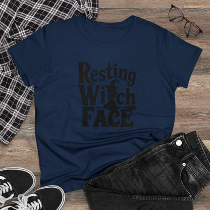 Women's T-Shirt, Women's Tee, Halloween, Funny Gift, Resting Witch Face!