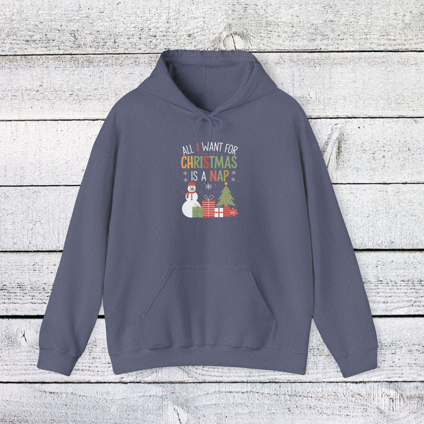 christmas hoodie all i want for christmas is a nap unisex sweatshirt