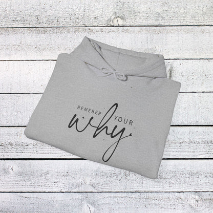 Unisex Heavy Blend™ Hooded Sweatshirt - Remember Your Why - Purpose Driven Motivation