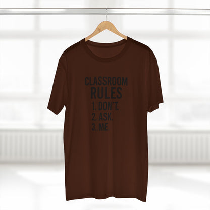 Stylish Men's Stable Tee - Classroom Rules Design. Teachers with attitude.