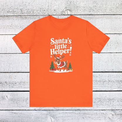 Men & Women Christmas T-Shirt. Santa's Little Helper! Unisex Christmas T-Shirt.