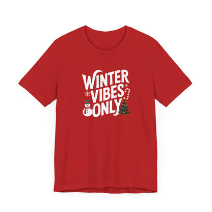 Men & Women Christmas T-Shirt. Winter Vibes. Unisex Christmas T-Shirt.