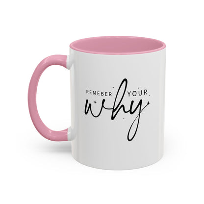 Colorful Mugs (11oz, 15oz) - Remember Your Why - Purpose Driven Motivation