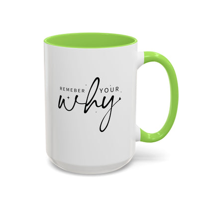 Colorful Mugs (11oz, 15oz) - Remember Your Why - Purpose Driven Motivation