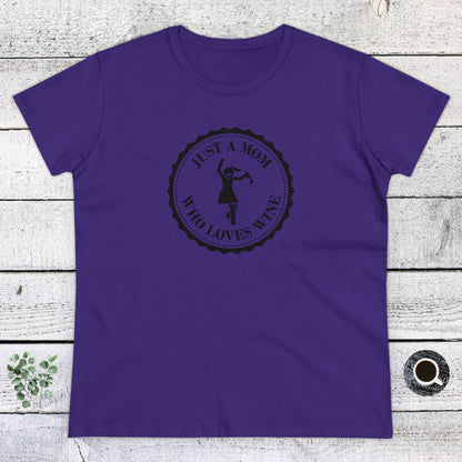 Womens T-Shirt - Mom Loves Wine