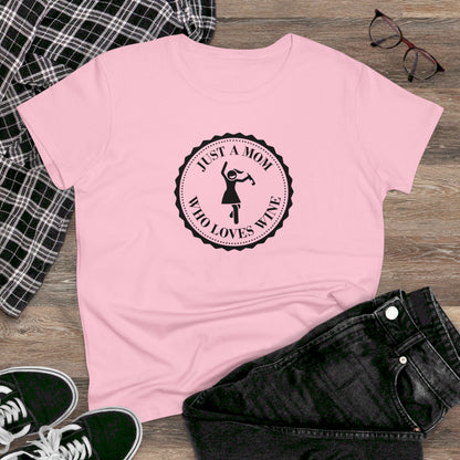 Womens T-Shirt - Mom Loves Wine