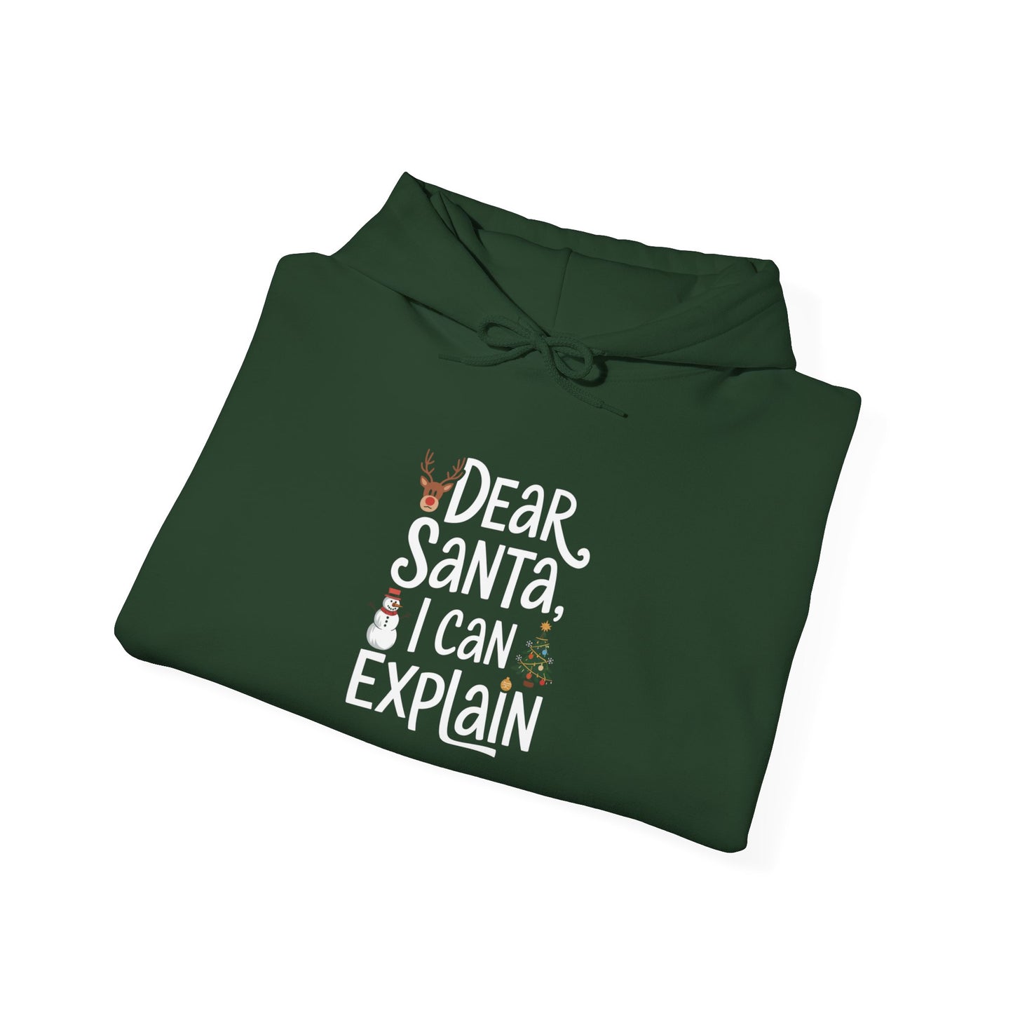 men's and women's christmas sweatshirt. dear santa, i can explain! unisex christmas sweatshirt.