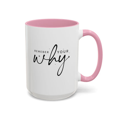 Colorful Mugs (11oz, 15oz) - Remember Your Why - Purpose Driven Motivation