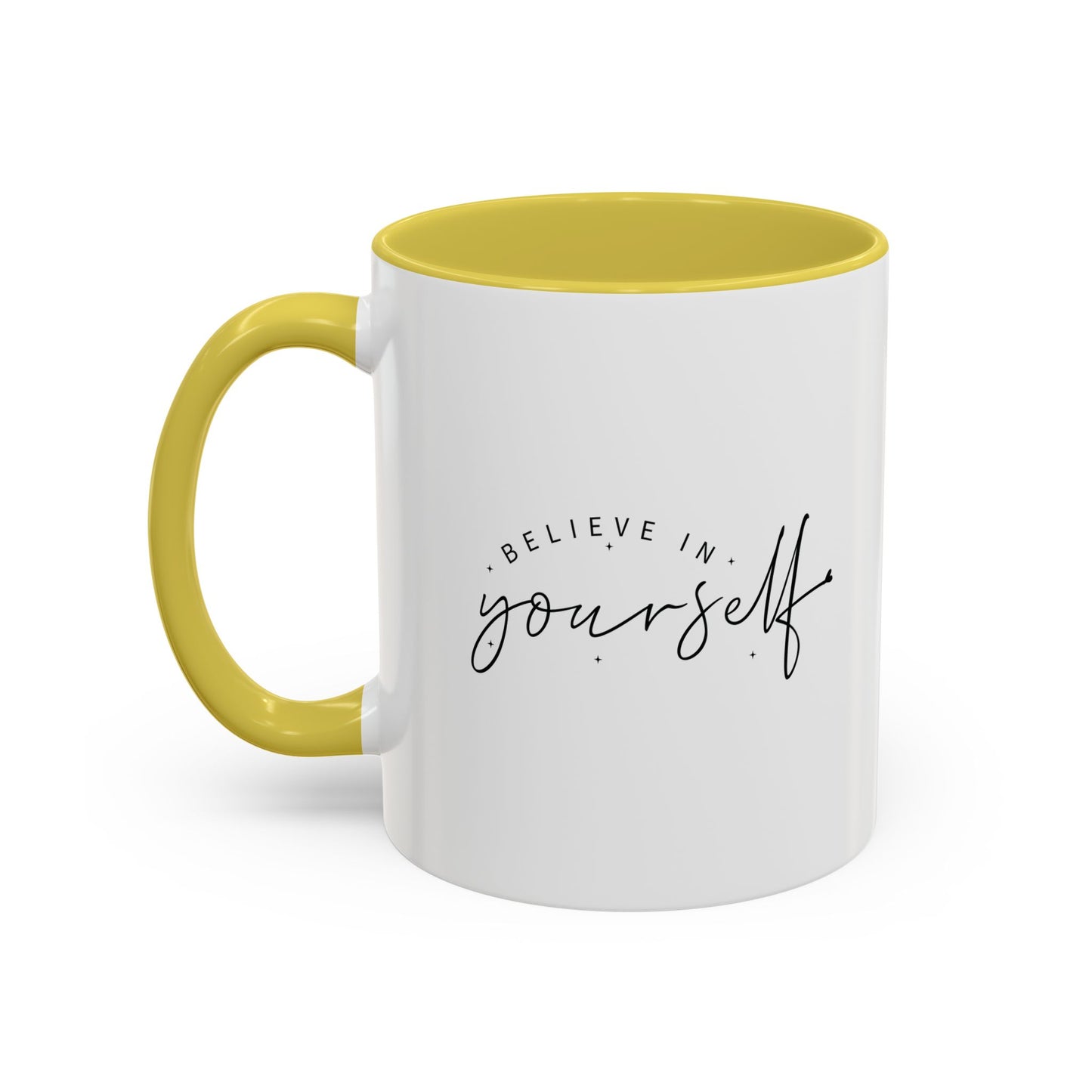 colorful inspirational mug - believe in yourself