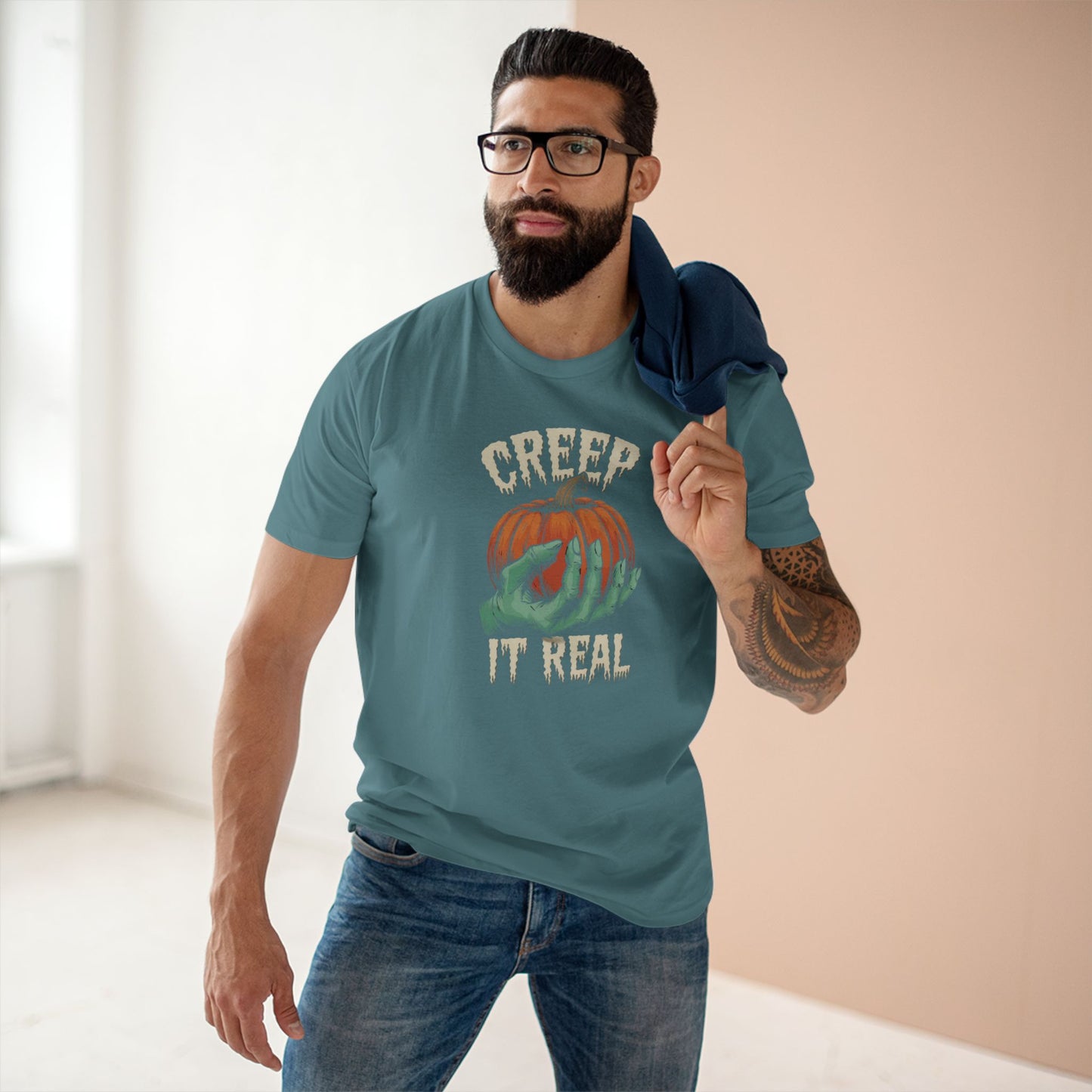 men's t-shirt, men's tee, men's halloween, men's funny gift - creep it real!