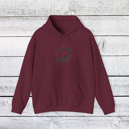 Men's and Women's Christmas Sweatshirt. Merry & Bright. Unisex Christmas Sweatshirt.