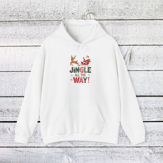 Men's and Women's Christmas Sweatshirt. Jingle all the way. Unisex Christmas Sweatshirt.