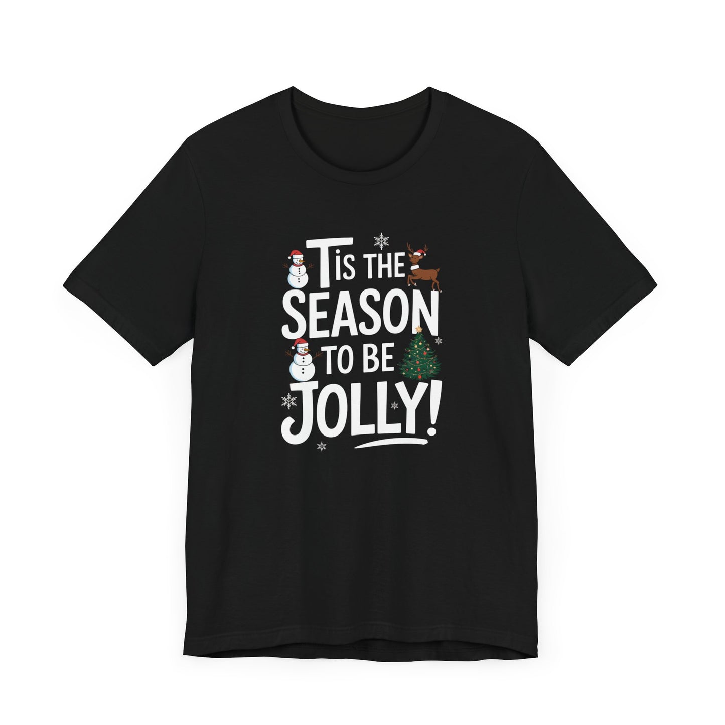 men & women christmas t-shirt. tis the season to be jolly. unisex christmas t-shirt.