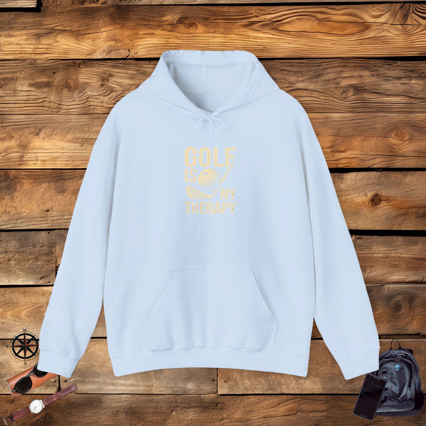 men & women golf sweatshirt: golf is my therapy. unisex sweatshirt.