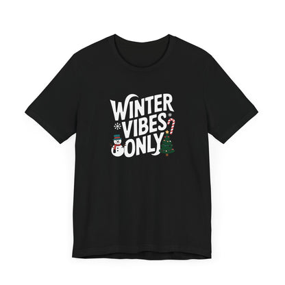 Men & Women Christmas T-Shirt. Winter Vibes. Unisex Christmas T-Shirt.