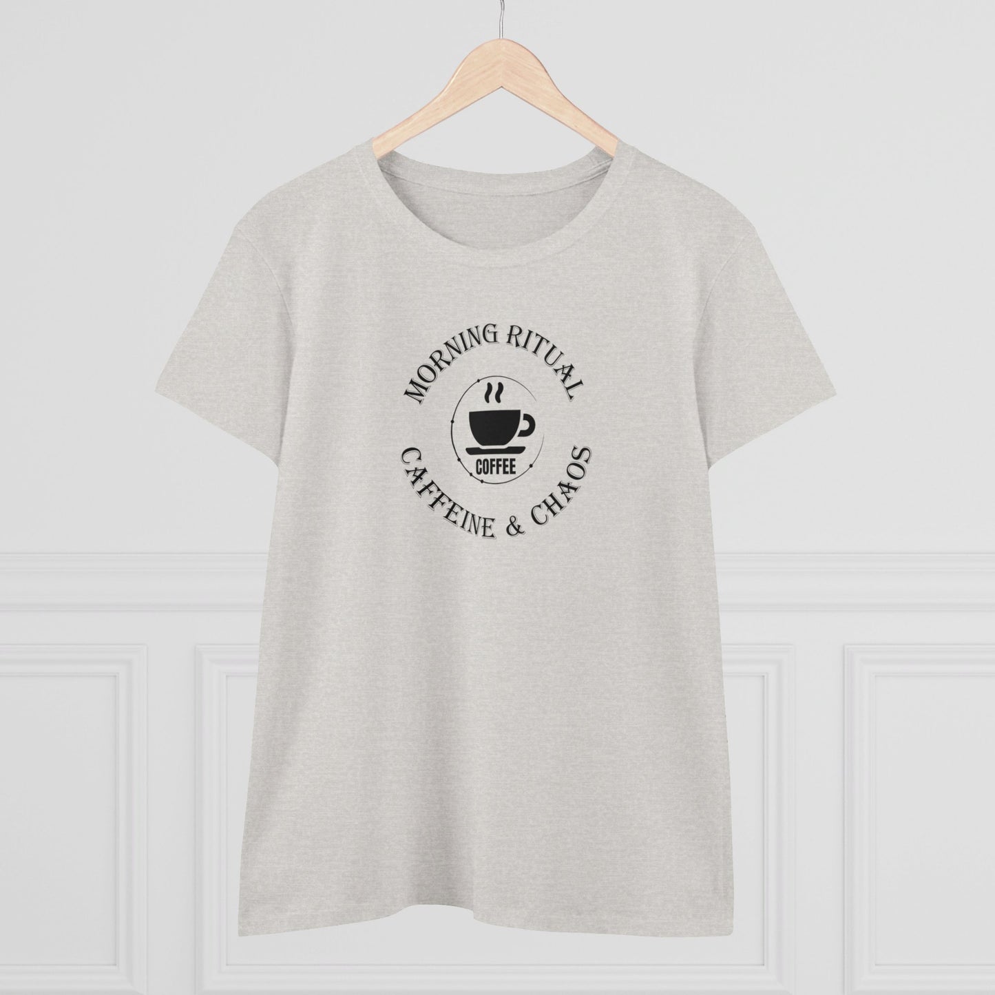 womens t-shirt - caffeine and chaos