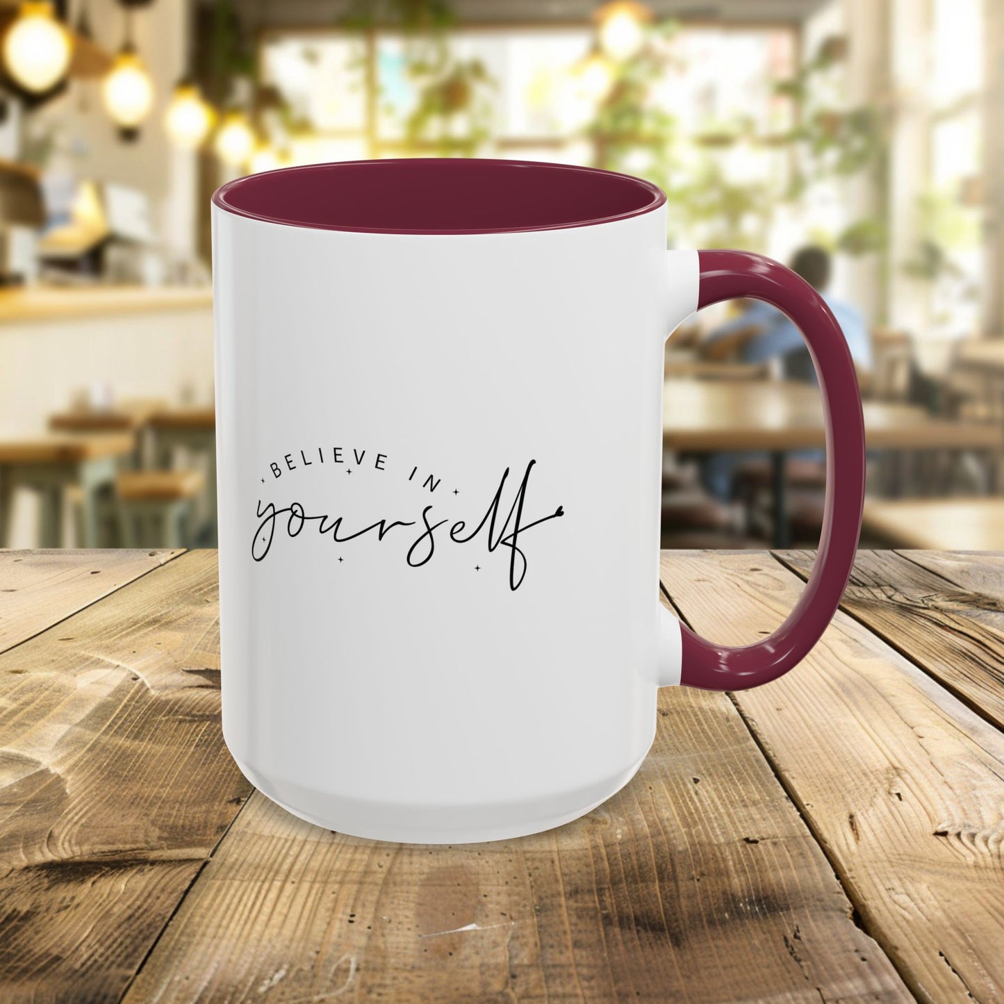 colorful inspirational mug - believe in yourself